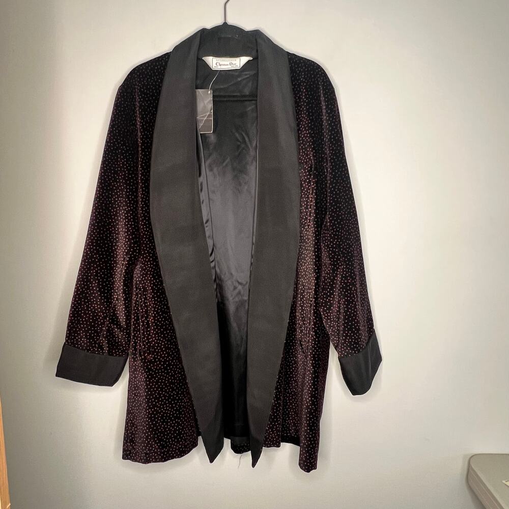 Christian Dior Vintage Men's Velvet Sport Coat Size Medium - Picture 3 of 10